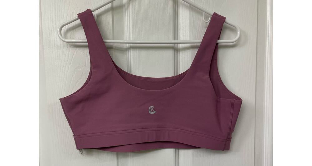 Calme Johnny Was endurance scoop mauve sports bra XL yoga workout ($69 retail)